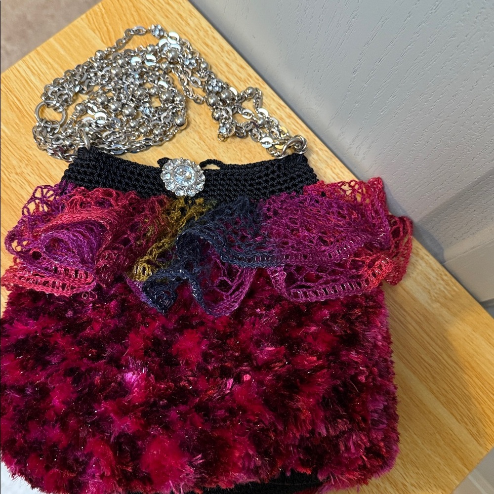 Handmade Multicolor Ruffled Women's Bag - Picture 14 of 17